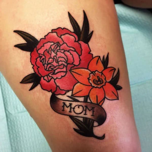 Red Marigold Tattoo