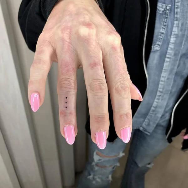 Three Dots Finger Tattoo