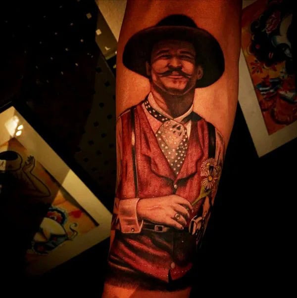 Doc Holliday Chest Tattoo