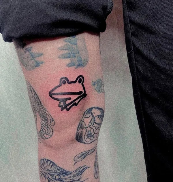 Simple Frog Tattoo