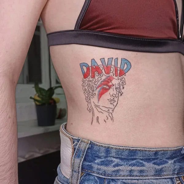 David Bowie Lightning Bolt Tattoo