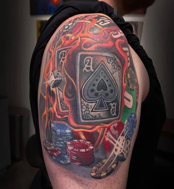 Ace of Spades Gamble Tattoo