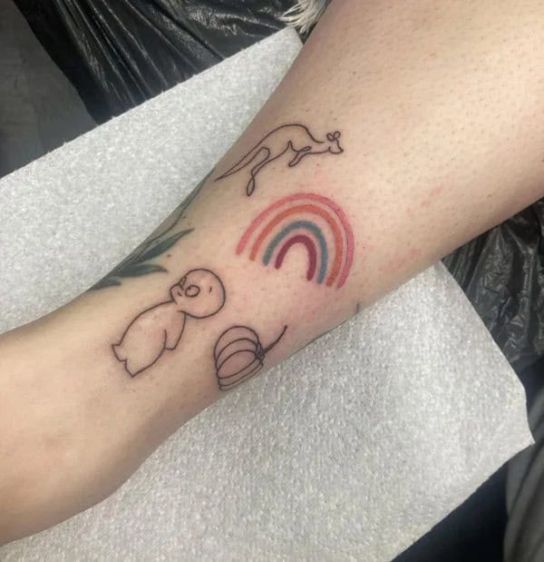 Rainbow Patchwork Tattoo