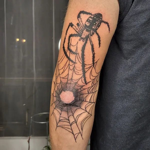 Spider And Web Tattoo