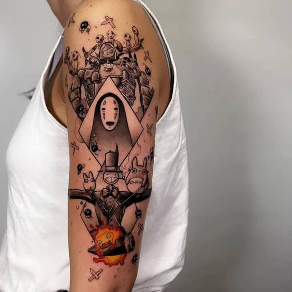 Sleeve Howl’s Moving Castle Tattoo