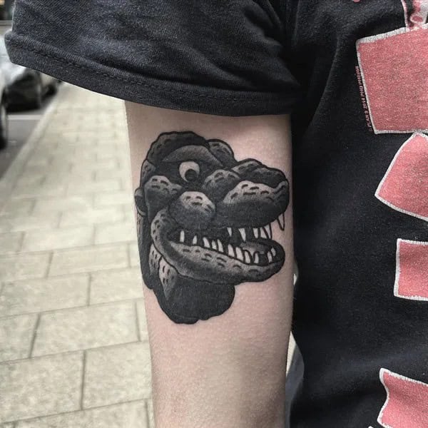 Godzilla vs Ghidorah tattoo