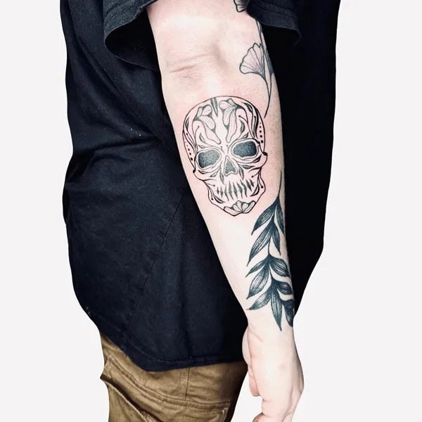 Simple Sugar Skull Tattoo