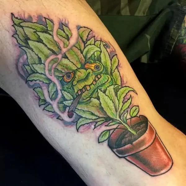 Weed Plant Tattoo