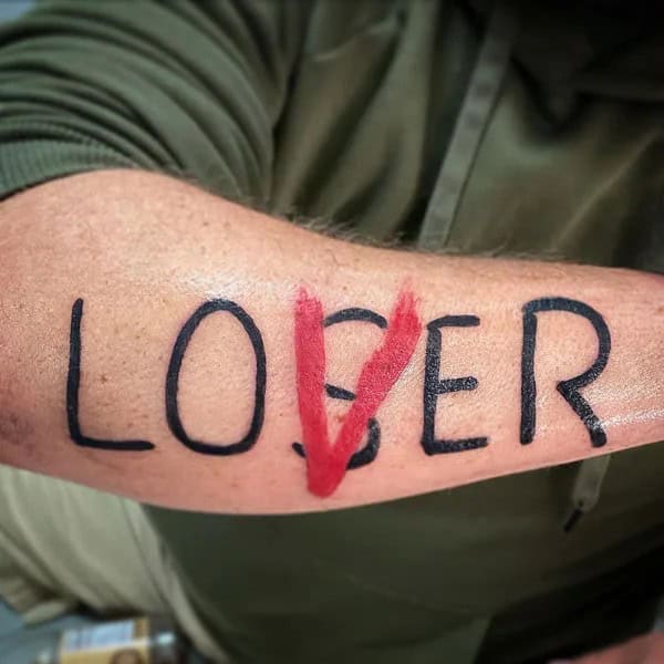 Evil Loser Lover tattoo