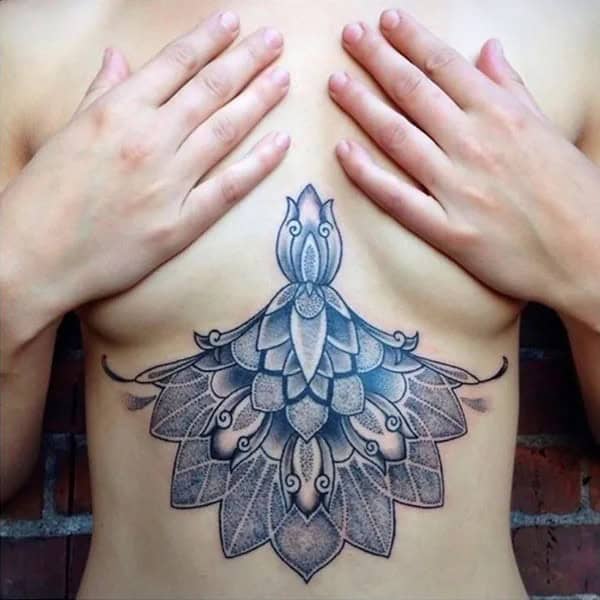 Mandala Under Breast Tattoo