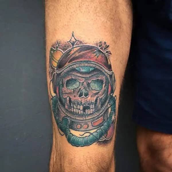 Astronaut Helmet Tattoo