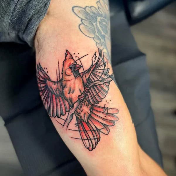 Abstract Cardinal Tattoo