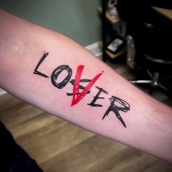 Evil Loser Lover tattoo