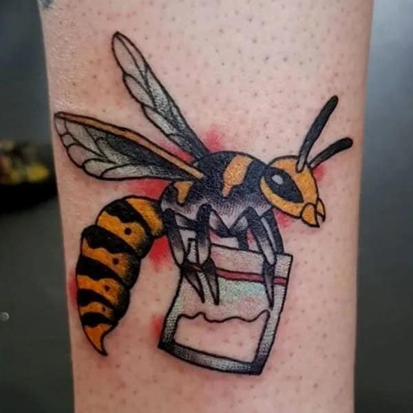 Realistic Bee Tattoo