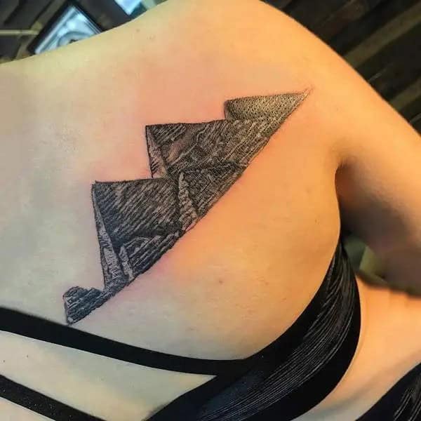 Pyramid Shoulder Blade Tattoo