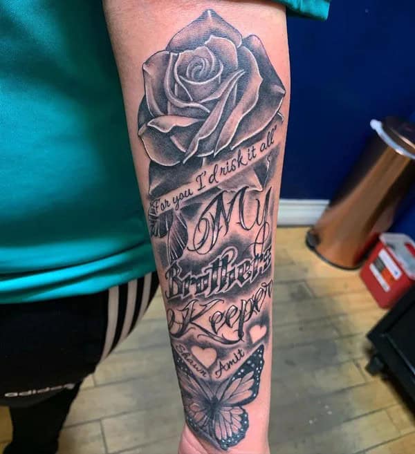 My Brother’s Keeper Rose Tattoo