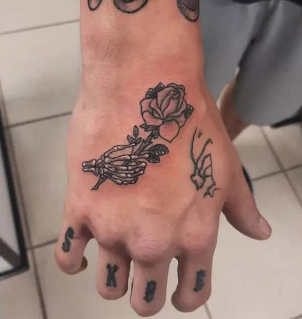 More Skeleton Hand Tattoos To Recreate At This Instant!