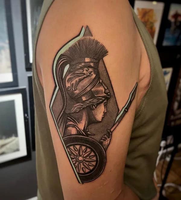 Athena Geometric Tattoo