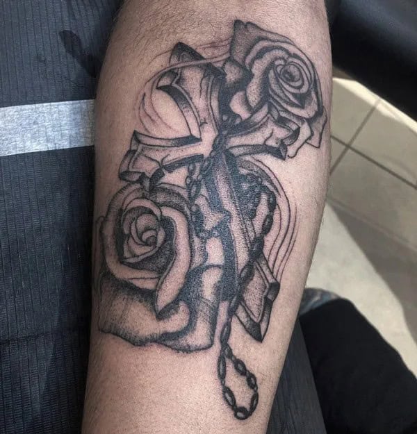 Christian Rose Tattoo