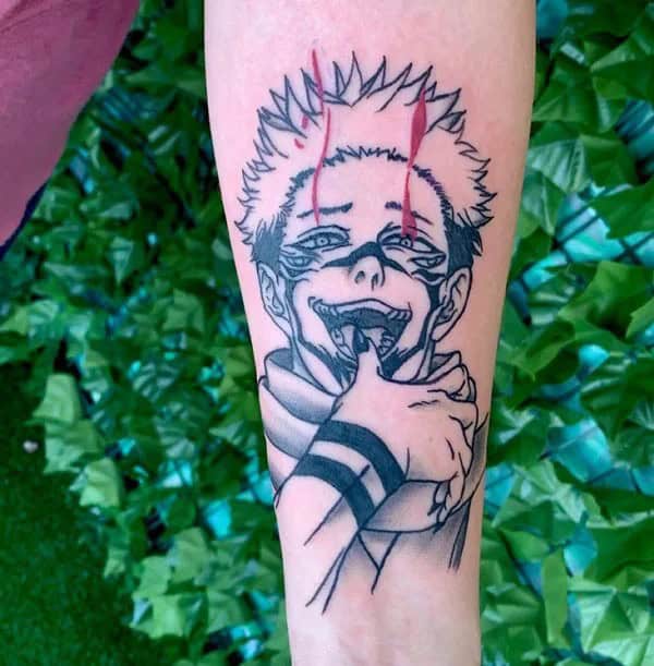 “Jujutsu Kaisen” Neck Tattoo