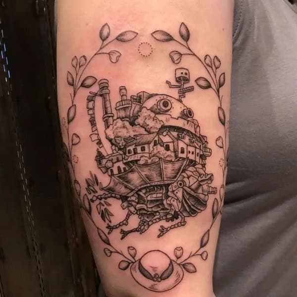 Sleeve Howl’s Moving Castle Tattoo