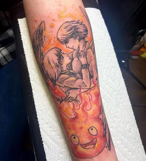 Sleeve Howl’s Moving Castle Tattoo