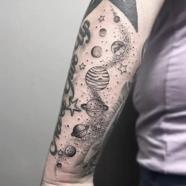 Galaxy Tattoos In Black And White