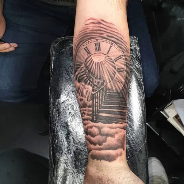 Stairway To Heaven Forearm Tattoo