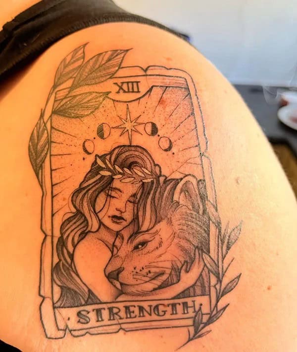 Strength Tarot Card Tattoo