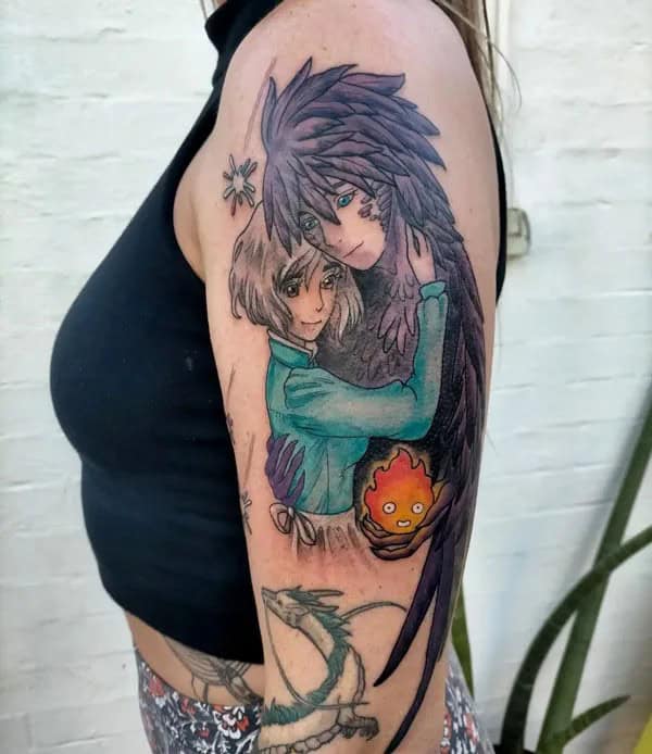 Sleeve Howl’s Moving Castle Tattoo