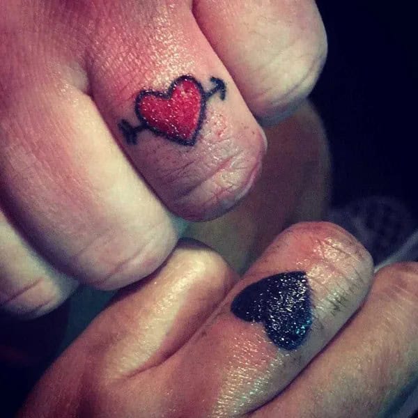 Heart Wedding Ring Tattoo