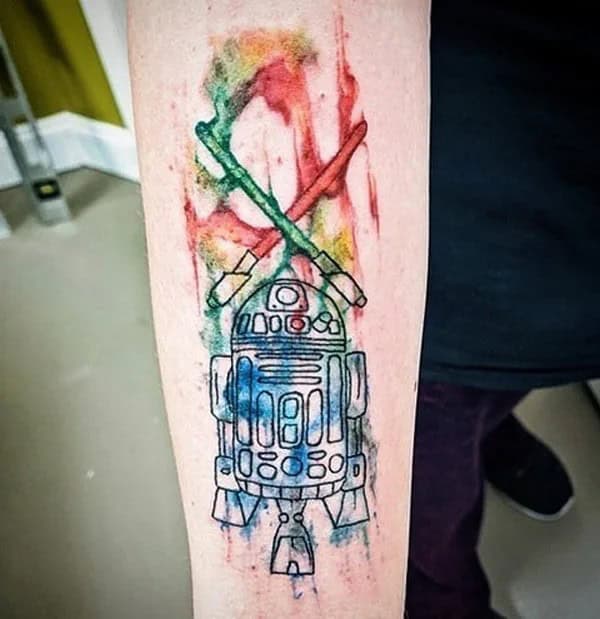 Watercolor Star Wars Tattoo