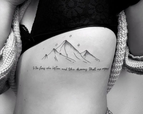 Feminine Mountain Tattoo