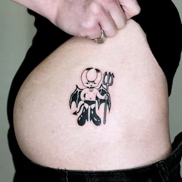 Bite Me Butt Tattoo