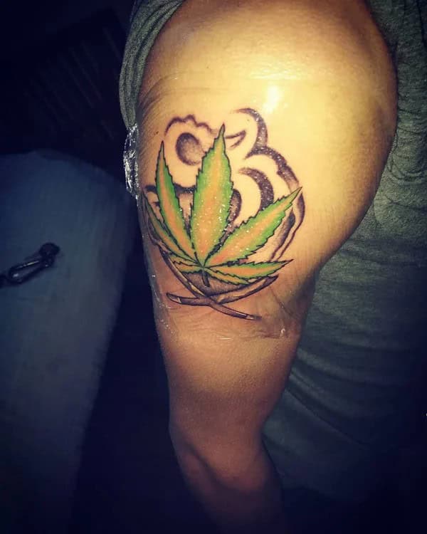 Weed Leaf Tattoo