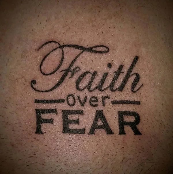 “Faith Over Fear” Cancer Tattoo