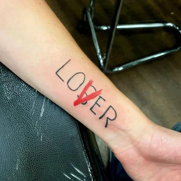 Evil Loser Lover tattoo