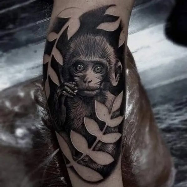 Baby Monkey Tattoo