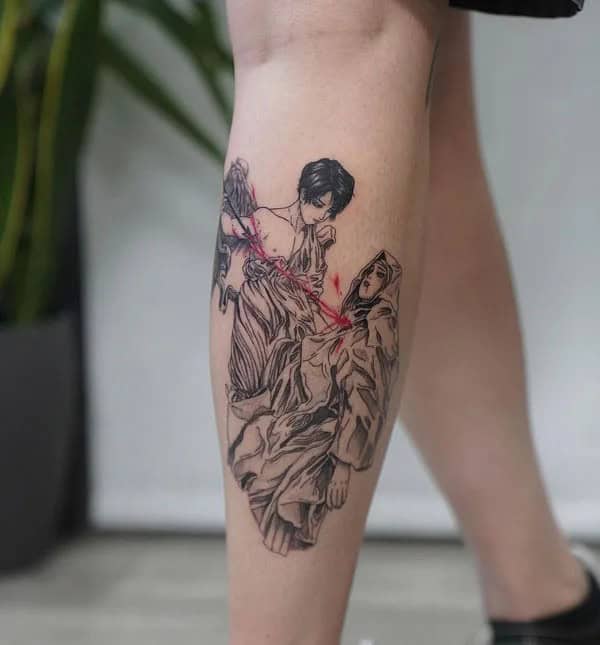 Anime Foot Tattoo