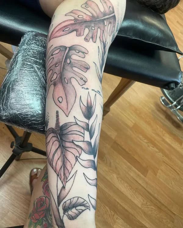 Plant Sleeve Tattoo