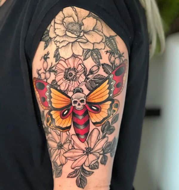 More Death Moth Tattoos That Can’t Be Ignored!