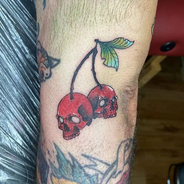 Skull Cherry Tattoo