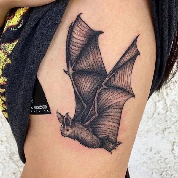 Bat Tattoo On Hand