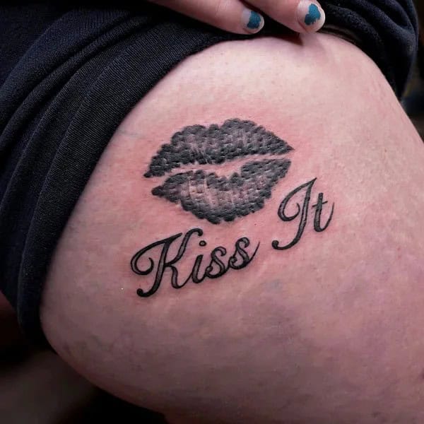 Bite Me Butt Tattoo