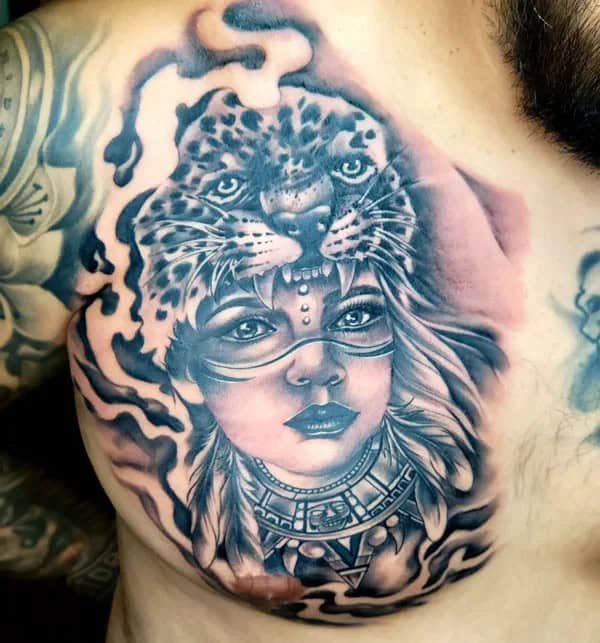 Aztec Jaguar Tattoo