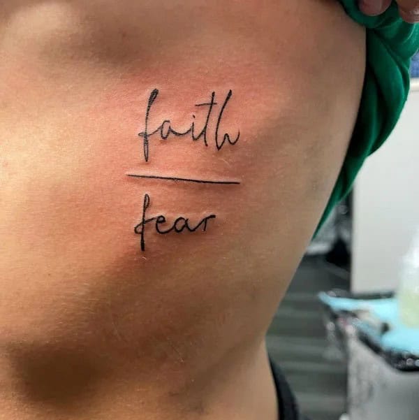 “Faith Over Fear” Cancer Tattoo