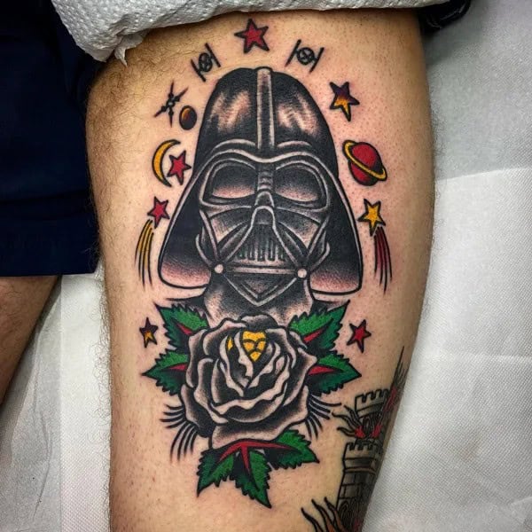 Traditional Darth Vader Tattoo