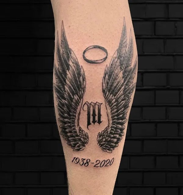 Memorial Angel Wings Tattoo