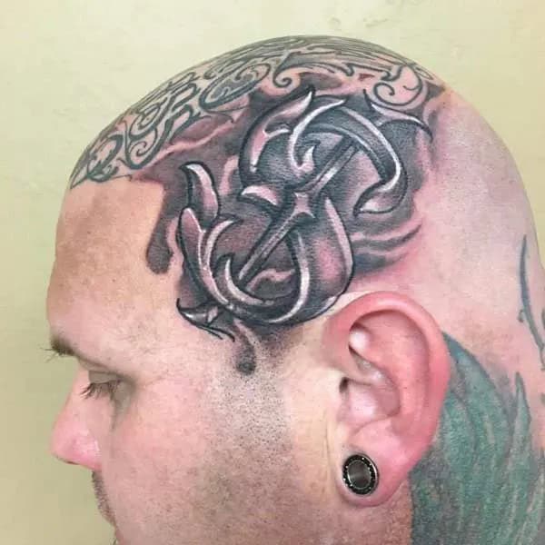 Dollar Sign Head Tattoo