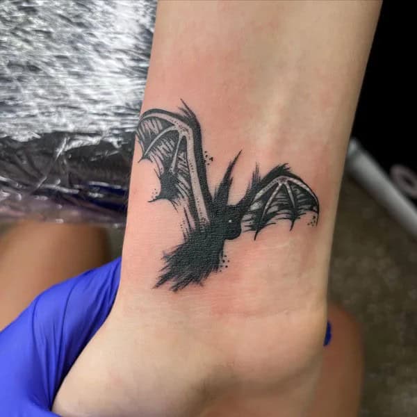 Bat Tattoo On Hand